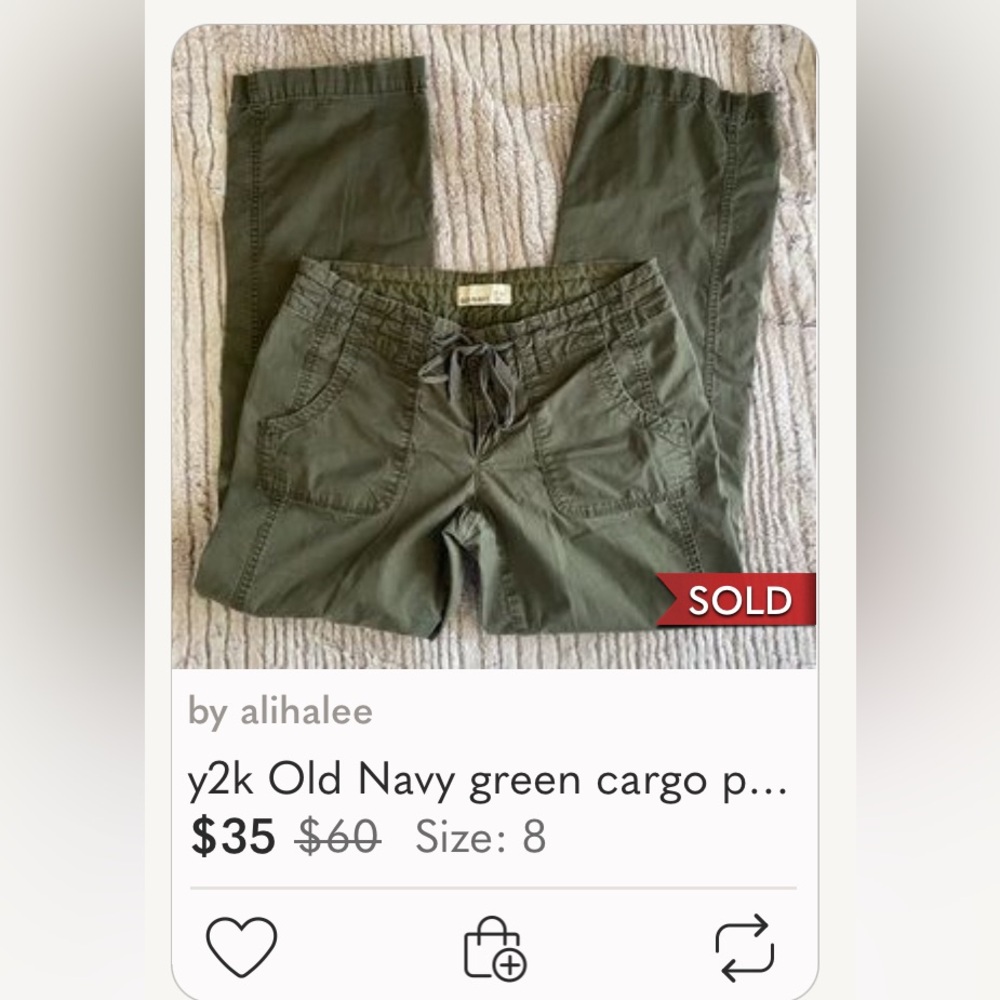 🌞 Casey & Max Vintage green casual elastic draw string capri trousers women 8 - Picture 16 of 16